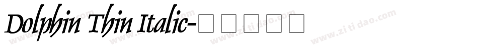 Dolphin Thin Italic字体转换